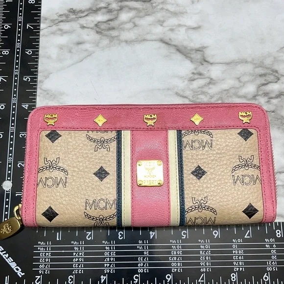 MCM PINK LONG ZIP WALLET. NWOT TAGS. FULL INCLUSION. - Picture 12 of 12